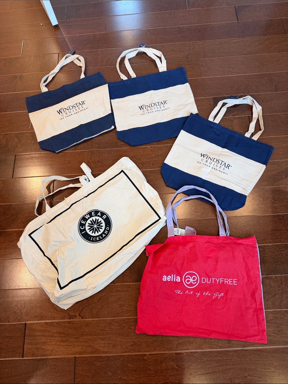 Windstar cruises Navy and Cream Canvas Tote Bag and other bags